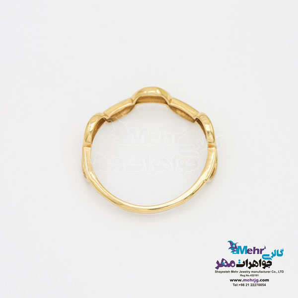 انگشتر طلا - طرح موج