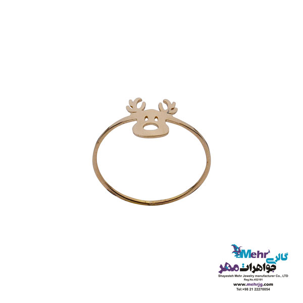 انگشتر طلا - طرح گوزن