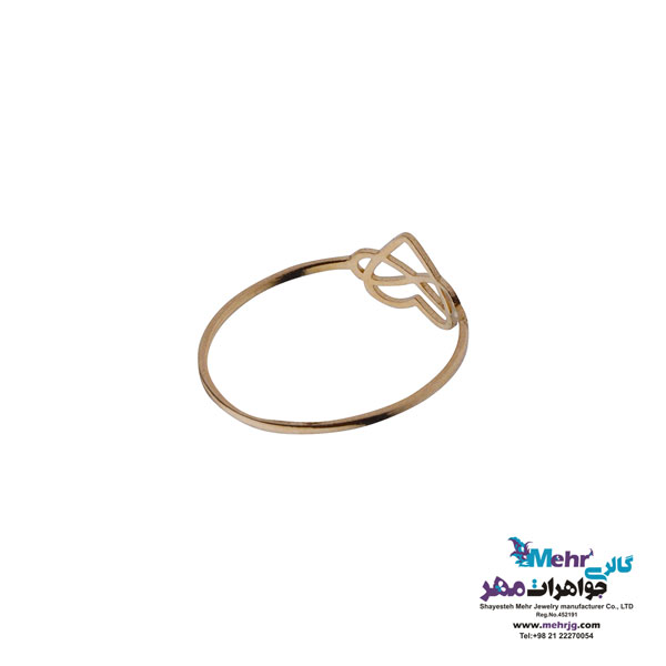 انگشتر طلا - طرح بی نهایت قلب