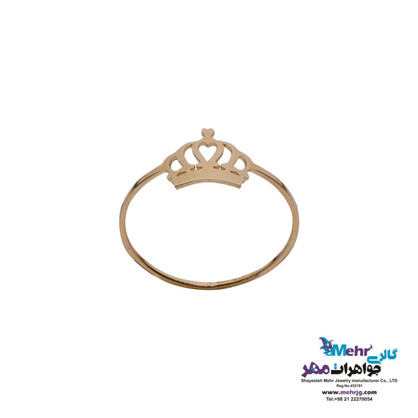 انگشتر طلا - طرح تاج