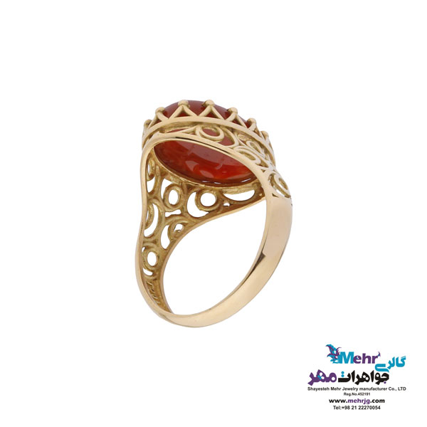 انگشتر طلا - طرح تاج