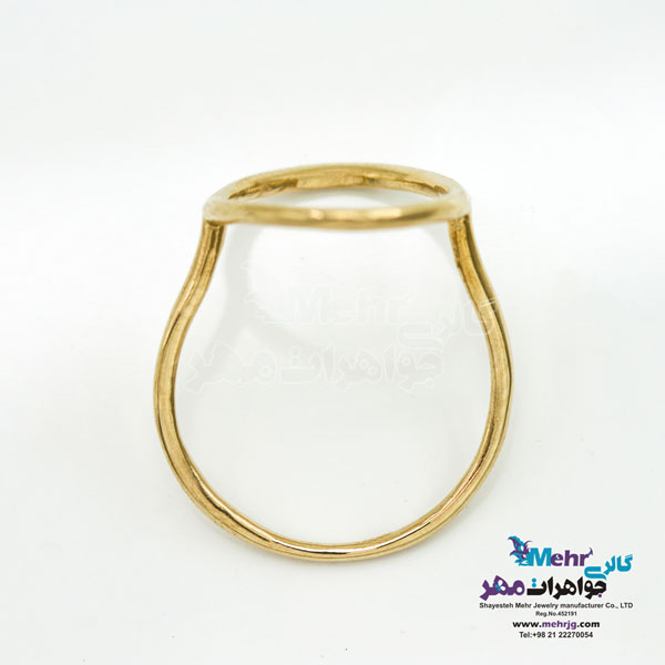 انگشتر طلا - طرح بیضی