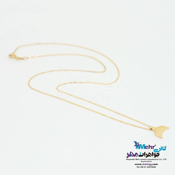گردنبند طلا - طرح دم وال