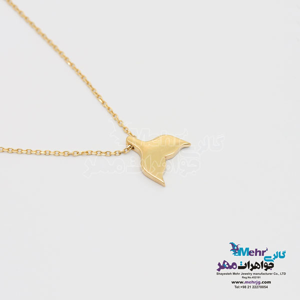 گردنبند طلا - طرح دم وال