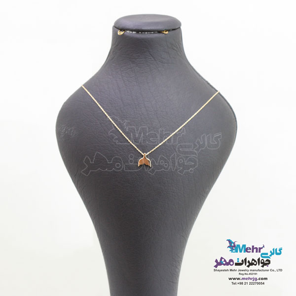 گردنبند طلا - طرح دم وال