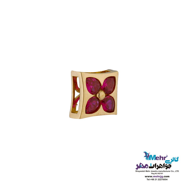 آویز طلا - طرح گل