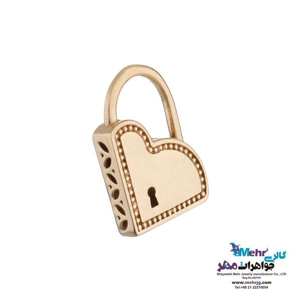 آویز طلا - طرح قفل