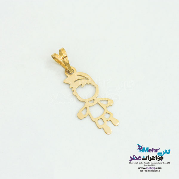 آویز طلا - طرح پسر بچه