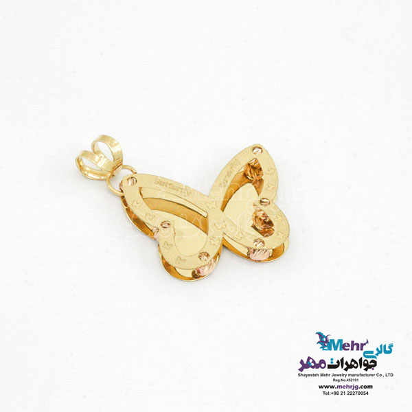 آویز طلا - طرح پروانه
