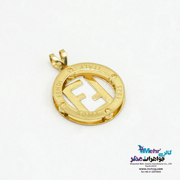 آویز طلا - طرح فندی