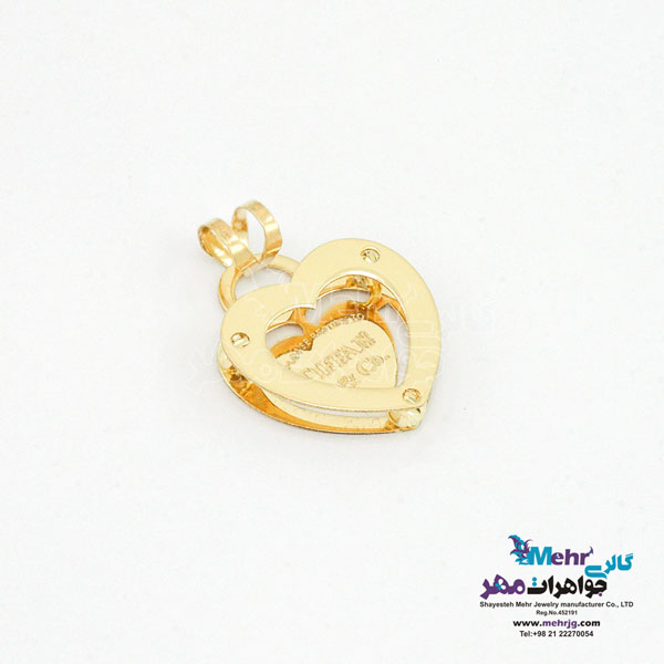 آویز طلا - طرح قلب تیفانی