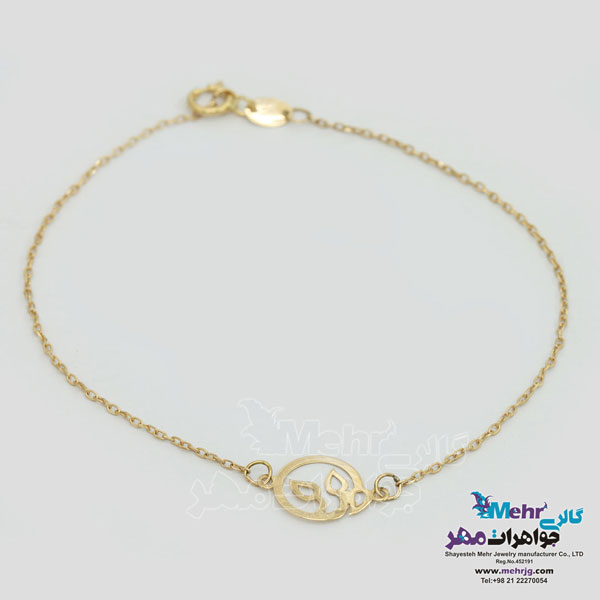 دستبند طلا - طرح گندم