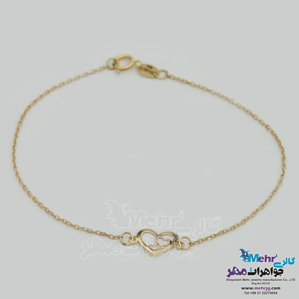 دستبند طلا - طرح قلب