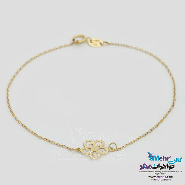 دستبند طلا - طرح گل