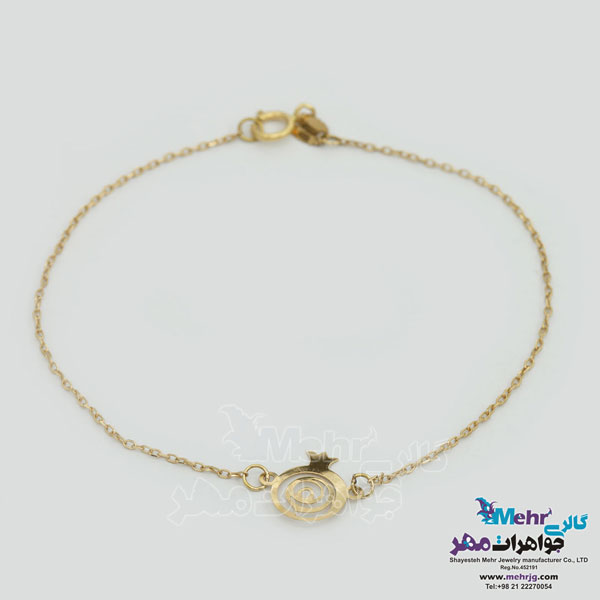 دستبند طلا - طرح انار