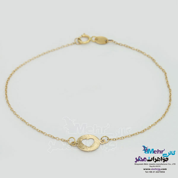 دستبند طلا - طرح قلب