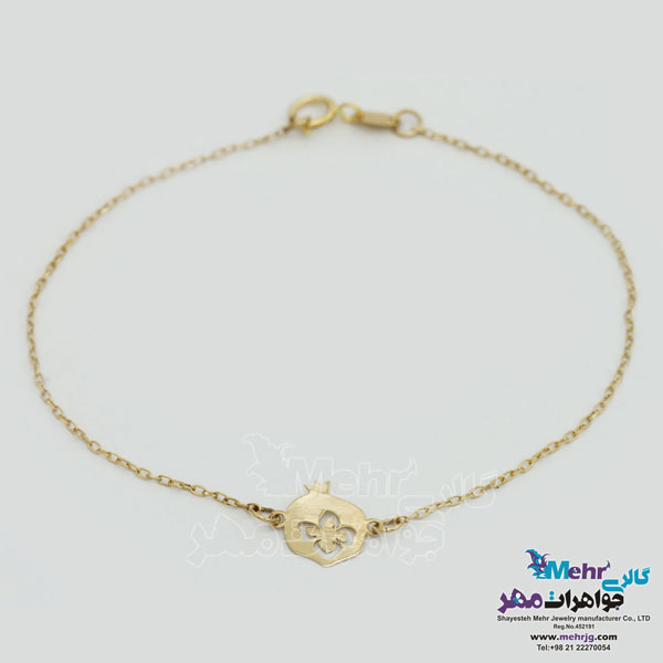 دستبند طلا - طرح انار