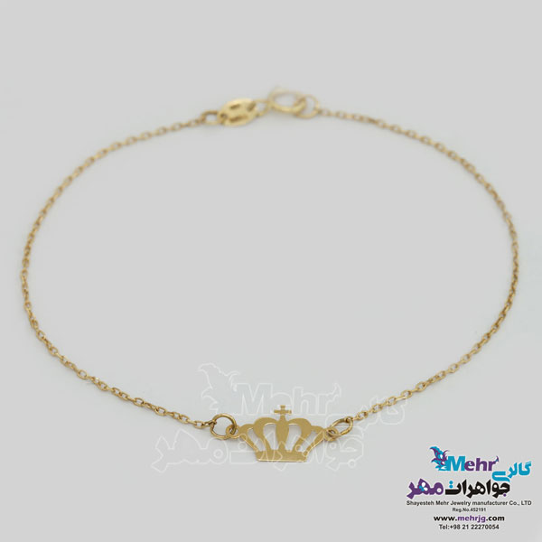 دستبند طلا - طرح تاج