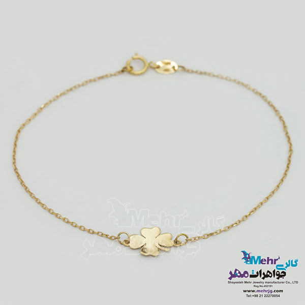 دستبند طلا - طرح شبدر