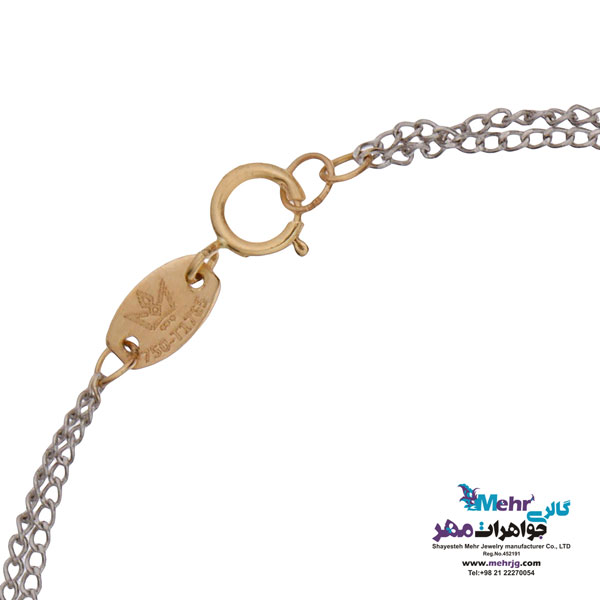 دستبند طلا - طرح گل پنج پر
