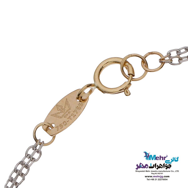 دستبند طلا - طرح گل چهار پر