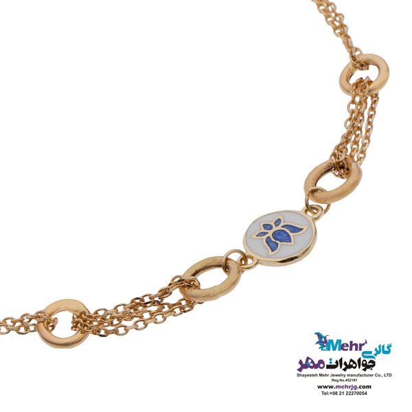 دستبند طلا - طرح لوتوس