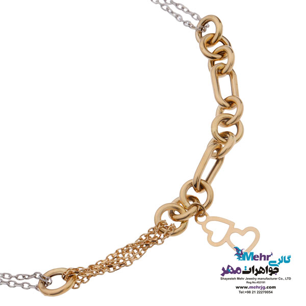 دستبند طلا - طرح قلب