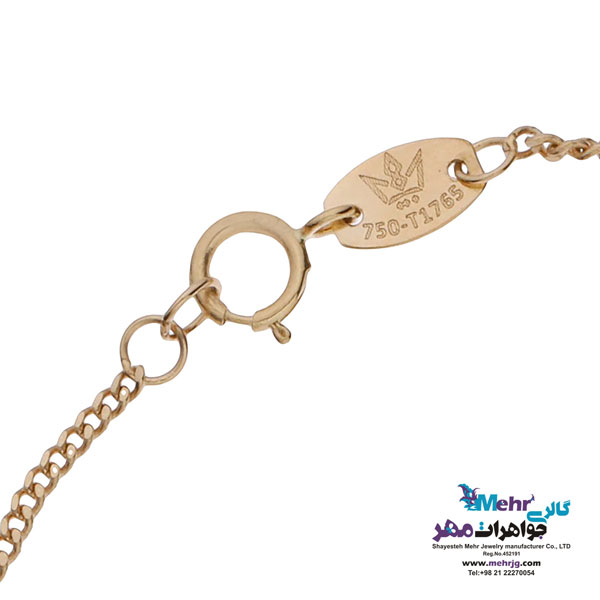 دستبند طلا - طرح شبدر چهار پر