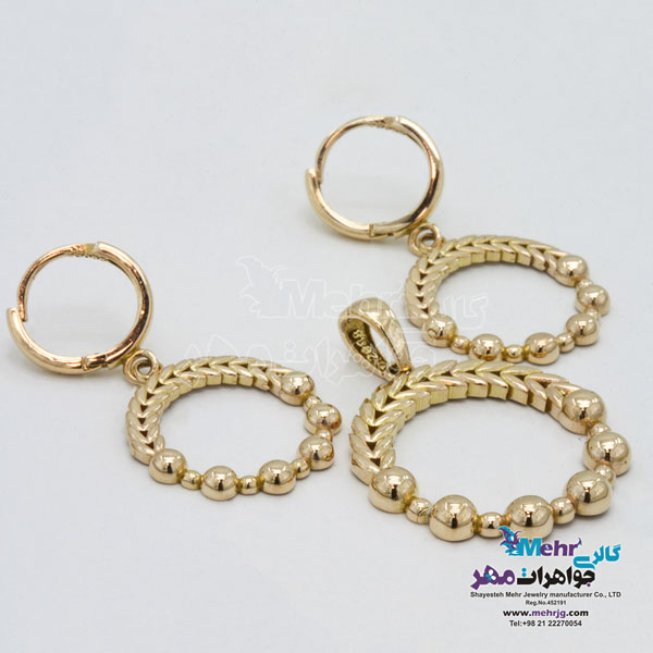نیم ست طلا - طرح گندم