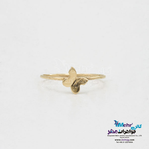 انگشتر طلا - طرح پروانه