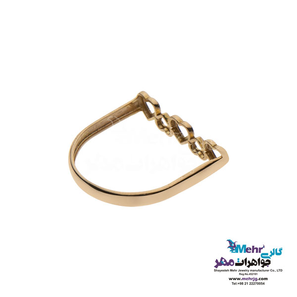انگشتر طلا - طرح قلب