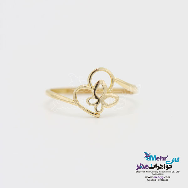 انگشتر طلا - طرح پروانه