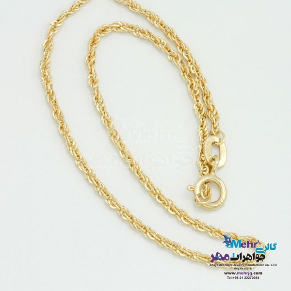دستبند طلا - طرح طنابی
