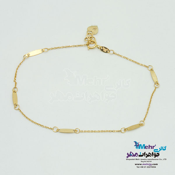 دستبند طلا - طرح پولکی
