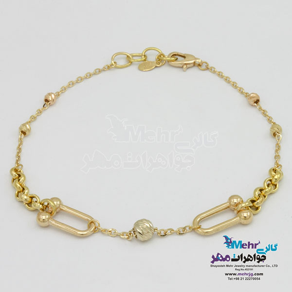 دستبند طلا - طرح تیفانی