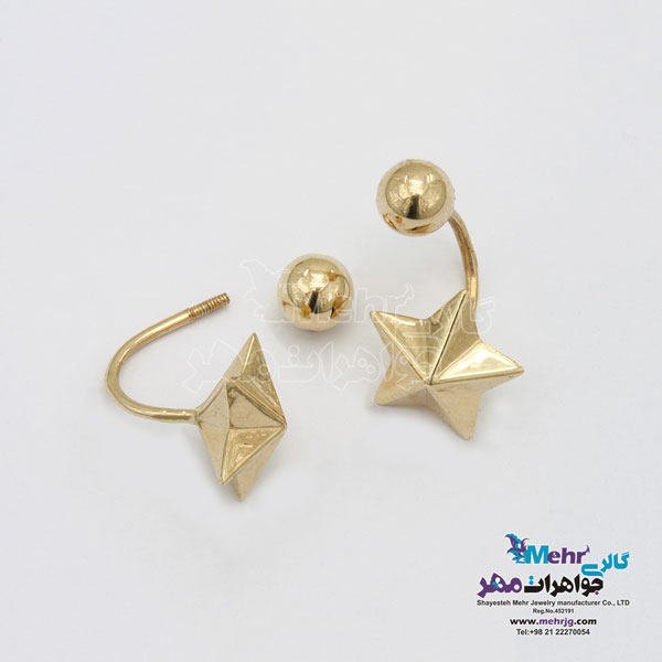 گوشواره طلا - طرح ستاره