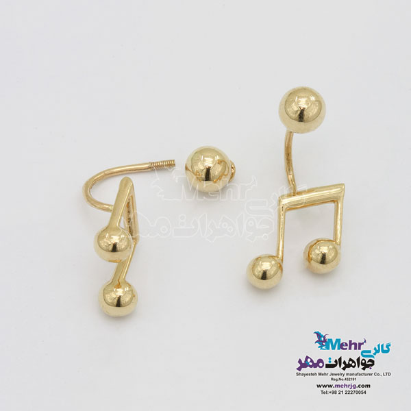 گوشواره طلا - طرح نت