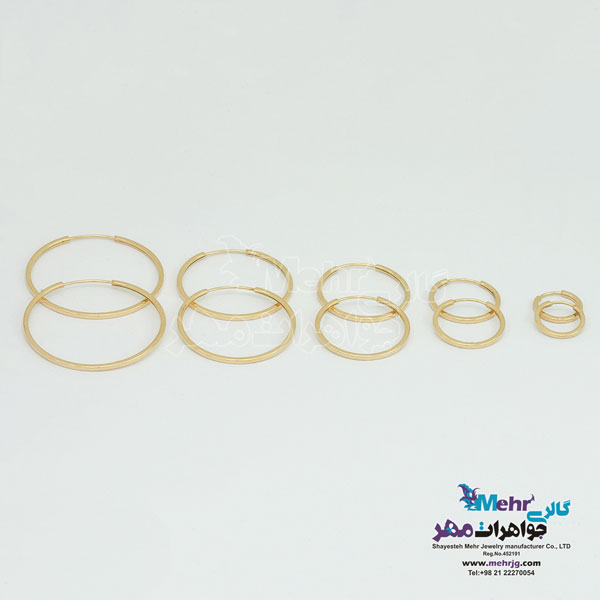 گوشواره طلا - طرح حلقه ای