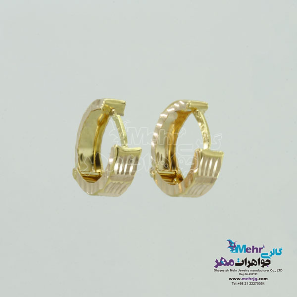 گوشواره طلا - طرح حلقه ای