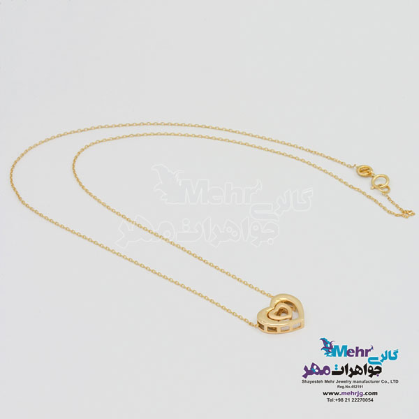 گردنبند طلا - طرح قلب