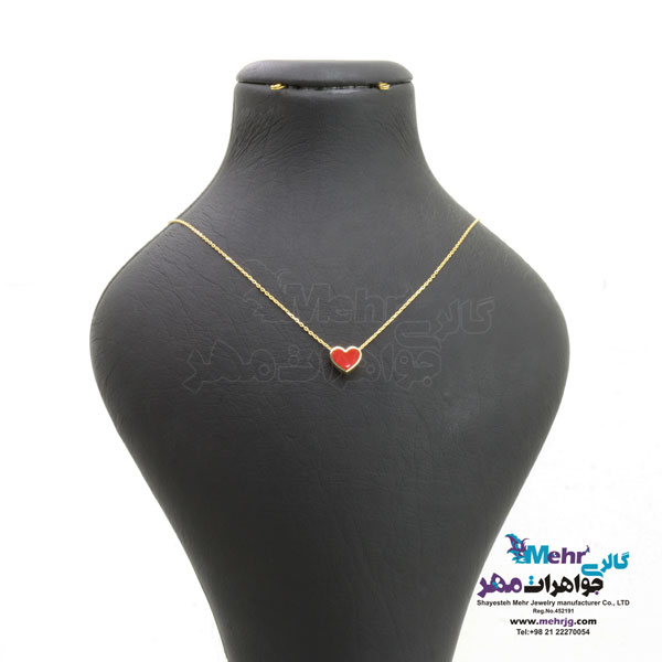 گردنبند طلا - طرح قلب
