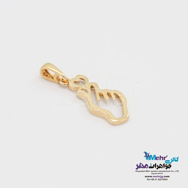 آویز طلا - طرح دوستت دارم