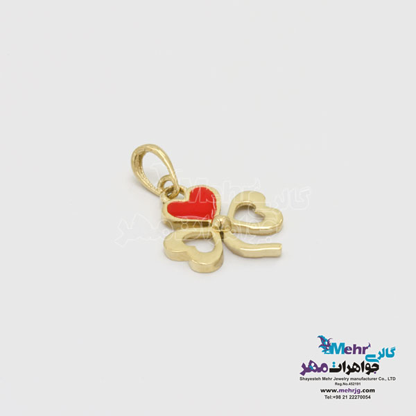 آویز طلا - طرح شبدر