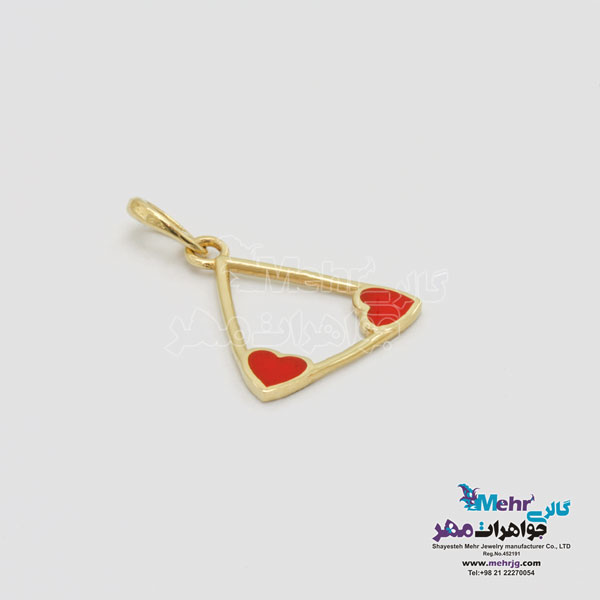 آویز طلا - طرح مثلث