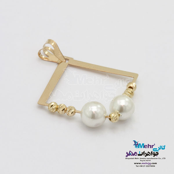 آویز طلا - طرح لوزی