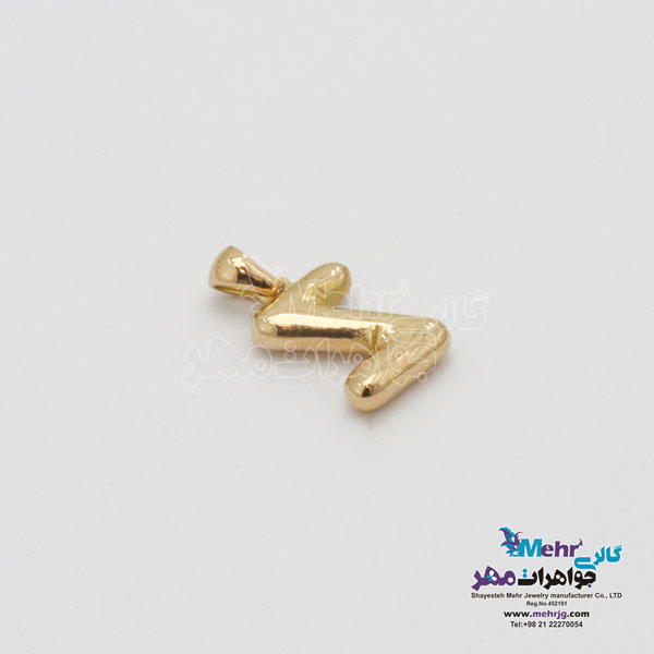 آویز طلا - طرح حروف الفبای لاتین بادکنکی Z