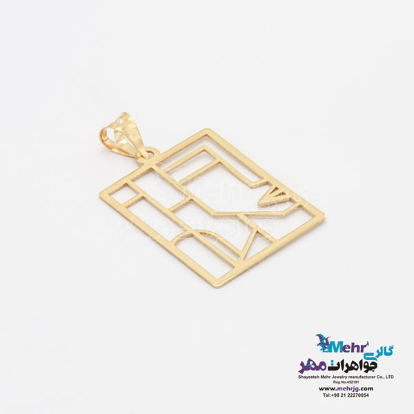 آویز طلا - طرح رخ