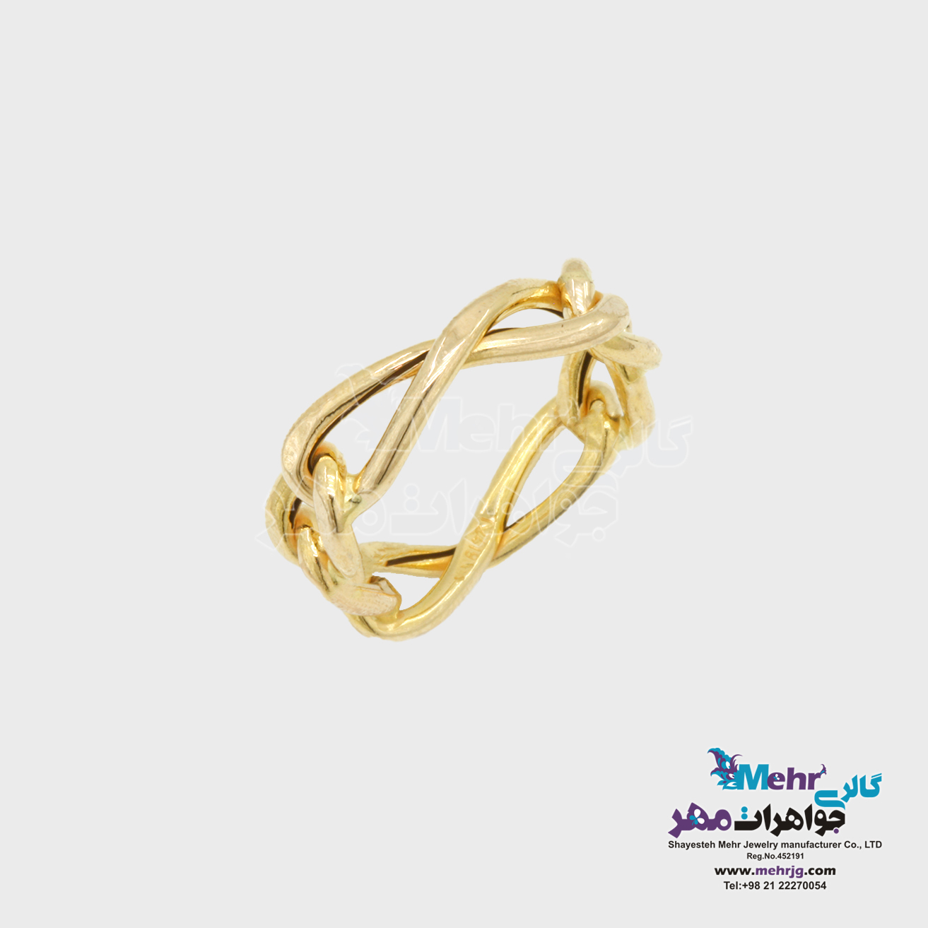 انگشتر طلا - طرح بی نهایت و کارتیه