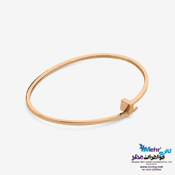 دستبند النگویی طلا - طرح میخ