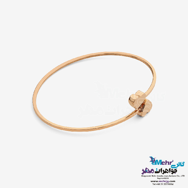 دستبند النگویی طلا - طرح قلب